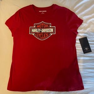 Women’ Harley Davidson Red Short Sleeve